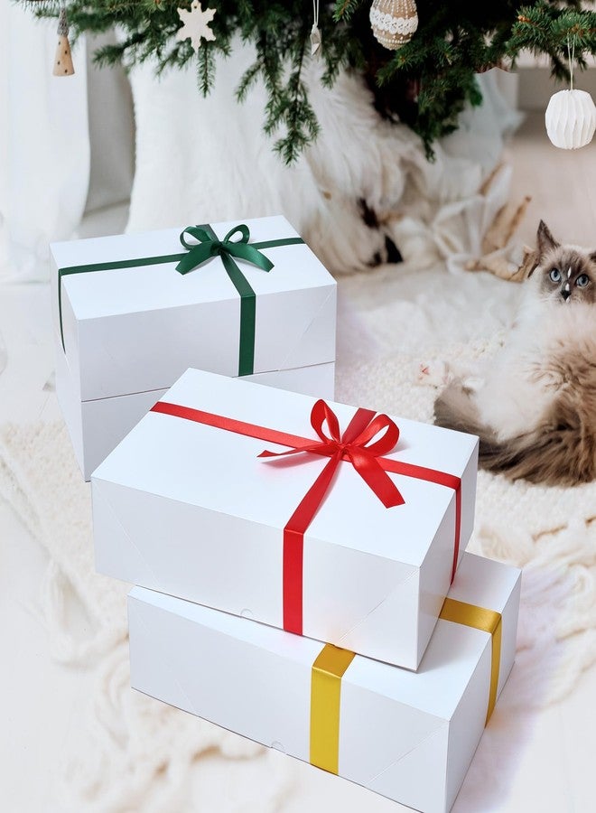 YANGTE 12 Premium Gift Boxes with Lids for Presents, Extra Large White Boxes for Wrapping Gifts, 4-inch Deep Clothing Gift Boxes for Robe, Sweater, Shirt and Christams Gift - Image 5